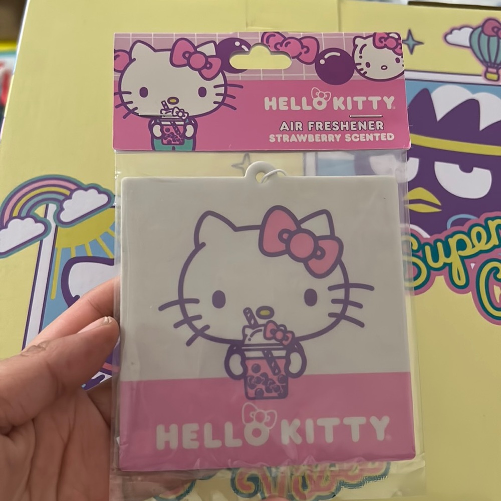 Limited edition hello kitty air freshener strawberry scented